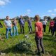 Links op de foto in lichtgroen Luuk Hoenderken. Hij is melkveehouder en heeft heel goede ervaringen met mengteelt van erwten en gerst